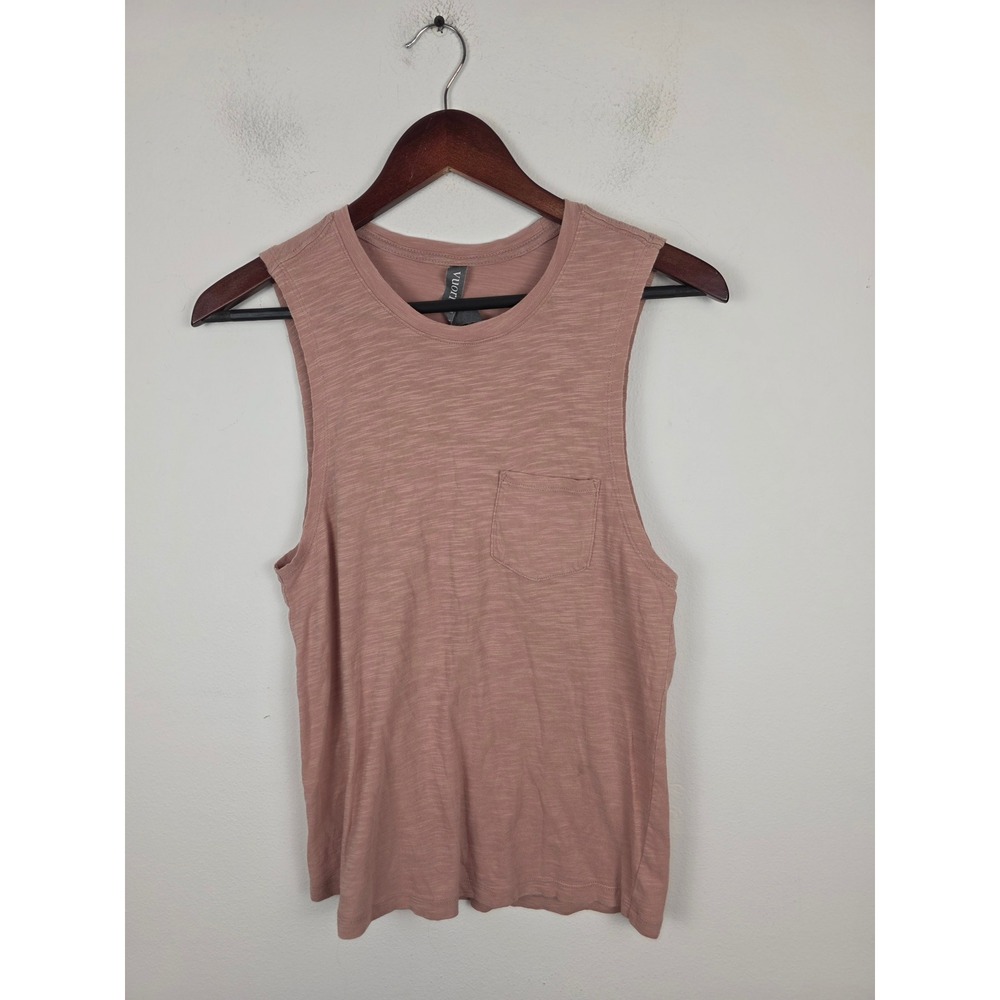 Vuori Womens Pima Cotton Muscle Tank Top Pink VW177 XS